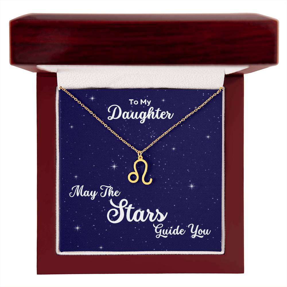 To My Daughter, May The STARS Guide you - Zodiac Necklace - Get Deerty