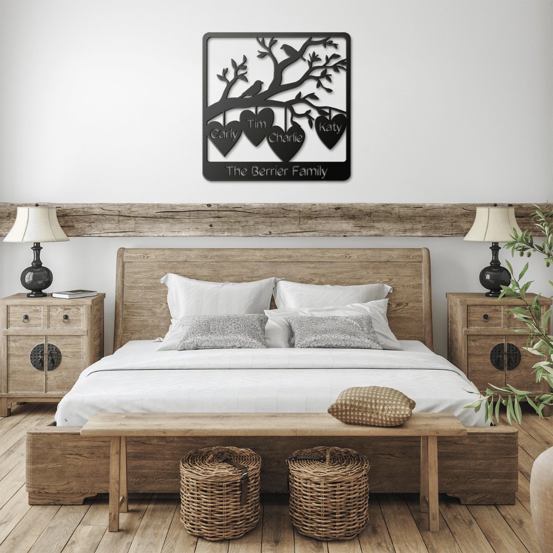 Family Tree Branch Personalized Metal Sign Gift for Mother's Day - Get Deerty