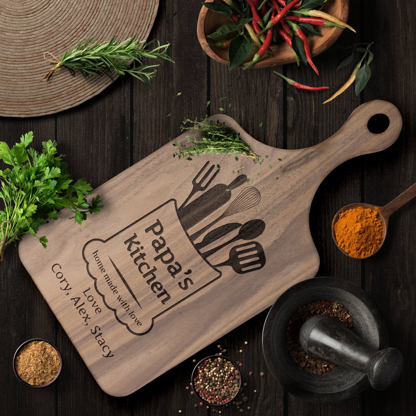 Hardwood Paddle Cutting Board - Get Deerty