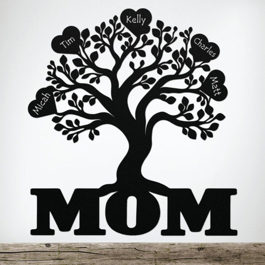 Mom Tree - Metal Art Sign - Get Deerty