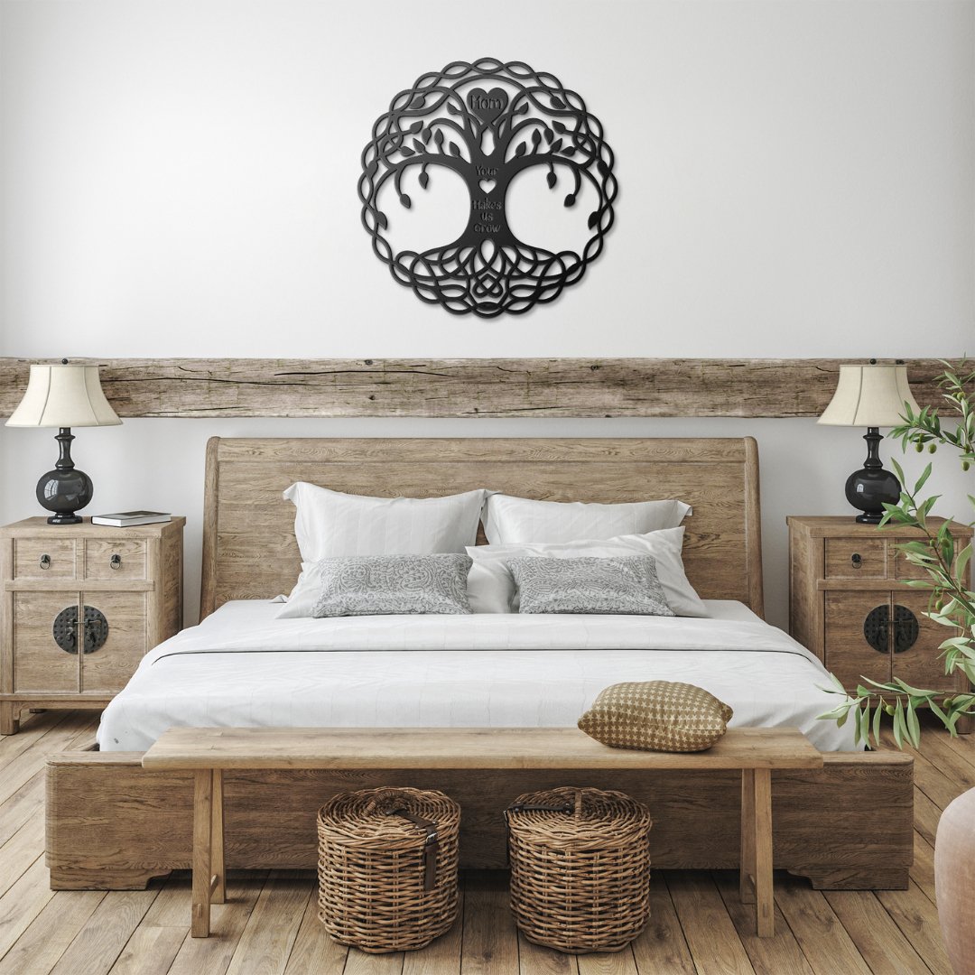 Mom Your Love Makes Us Grow Celtic Tree Metal Wall Art | Mothers Day Gift, Mom Birthday Gift - Get Deerty