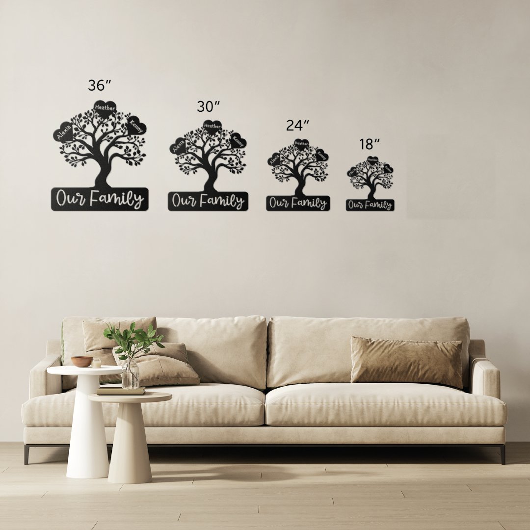 Our Family Tree - Die-Cut Metal Signs - Get Deerty