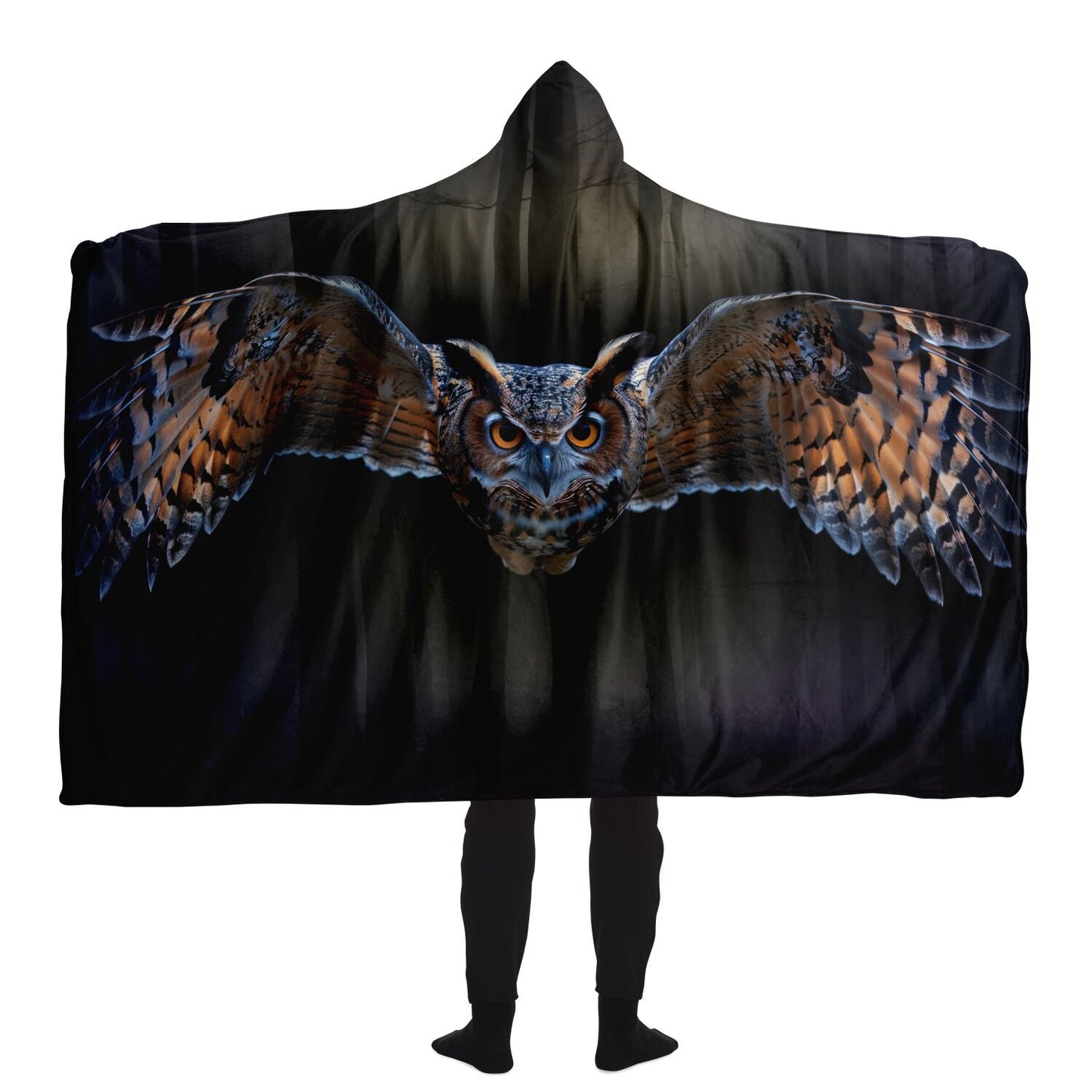 Owl in Flight Hooded Blanket - Get Deerty