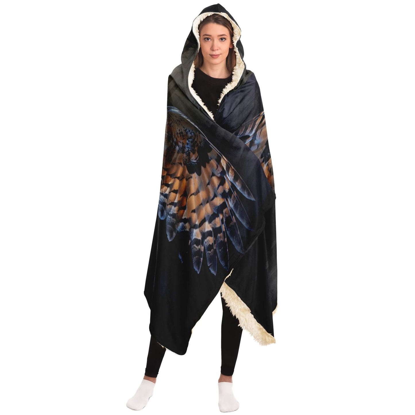 Owl in Flight Hooded Blanket - Get Deerty