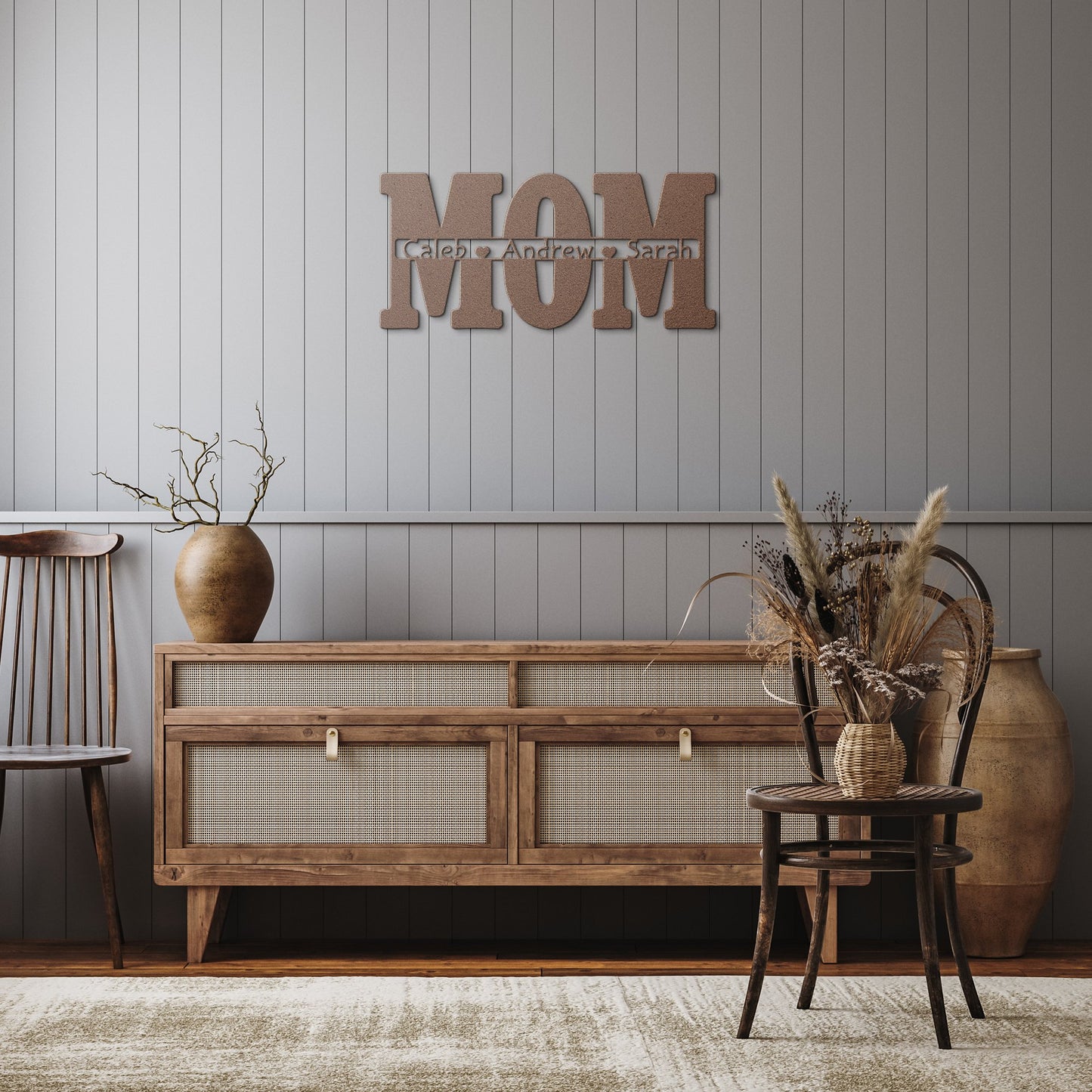 Personalized Mom - Die-Cut Metal Sign - Get Deerty