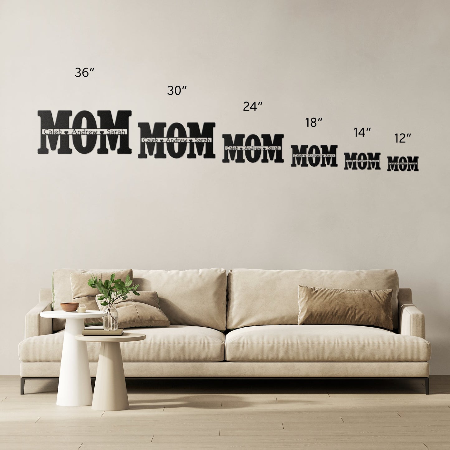 Personalized Mom - Die-Cut Metal Sign - Get Deerty