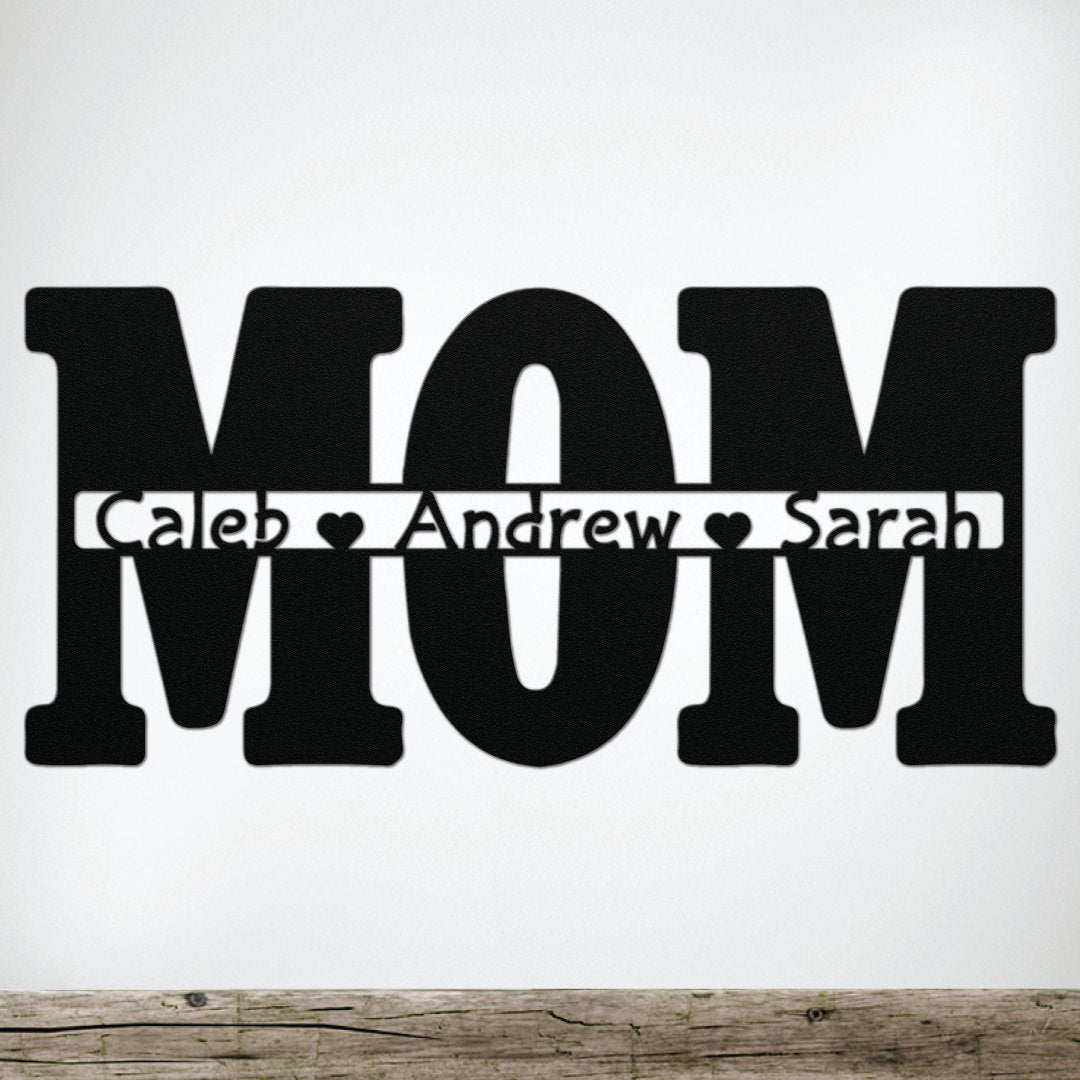 Personalized Mom - Die-Cut Metal Sign - Get Deerty