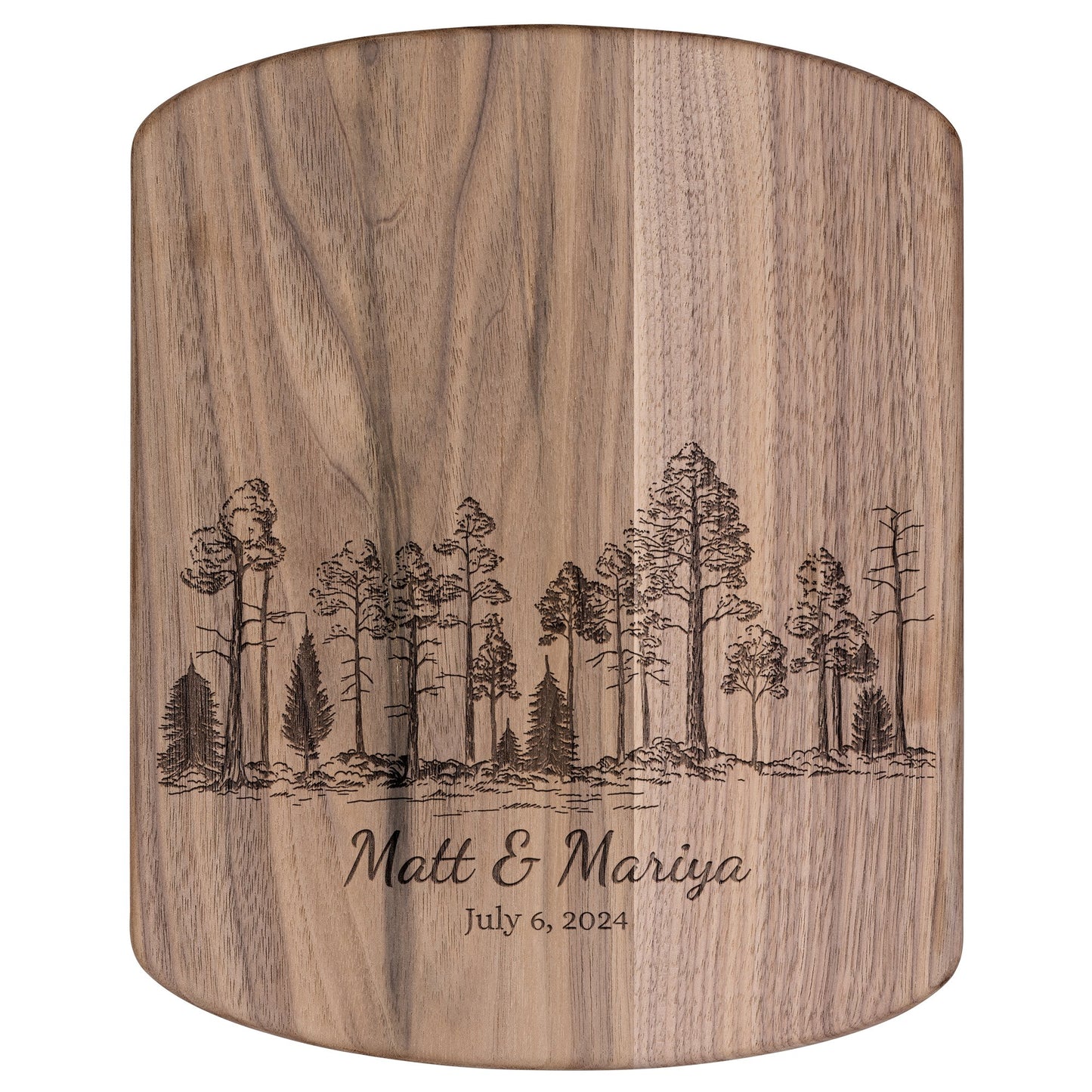 Redwood Forest Personalized Hardwood Cutting Board - Get Deerty
