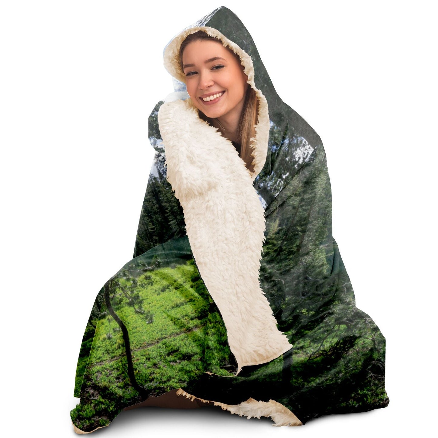 Spring Forest Hooded Blanket - Get Deerty