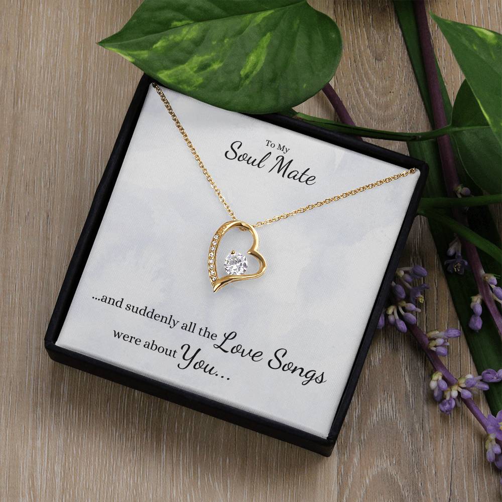Suddenly All the LOVE SONGS were about You... Heart Necklace - Get Deerty