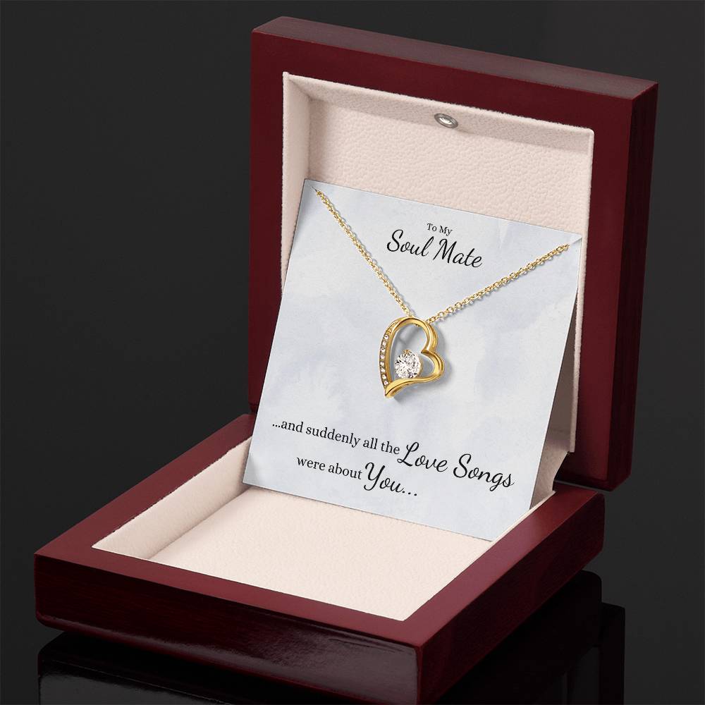 Suddenly All the LOVE SONGS were about You... Heart Necklace - Get Deerty
