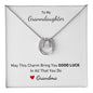 To My Granddaughter, May This Charm Bring You GOOD LUCK, In All That You Do, Love Grandma Necklace - Get Deerty