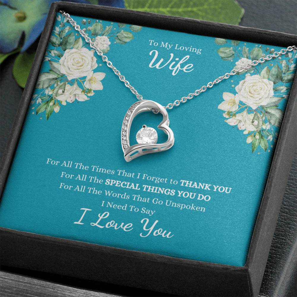 To My Loving Wife, For All The Times That I Forget to THANK YOU, I Need to Say I LOVE YOU | Teal with Roses - Get Deerty