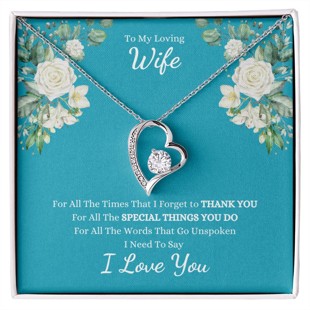 To My Loving Wife, For All The Times That I Forget to THANK YOU, I Need to Say I LOVE YOU | Teal with Roses - Get Deerty