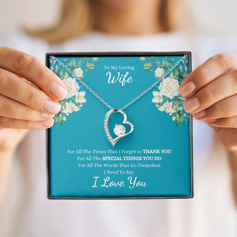 To My Loving Wife, For All The Times That I Forget to THANK YOU, I Need to Say I LOVE YOU | Teal with Roses - Get Deerty