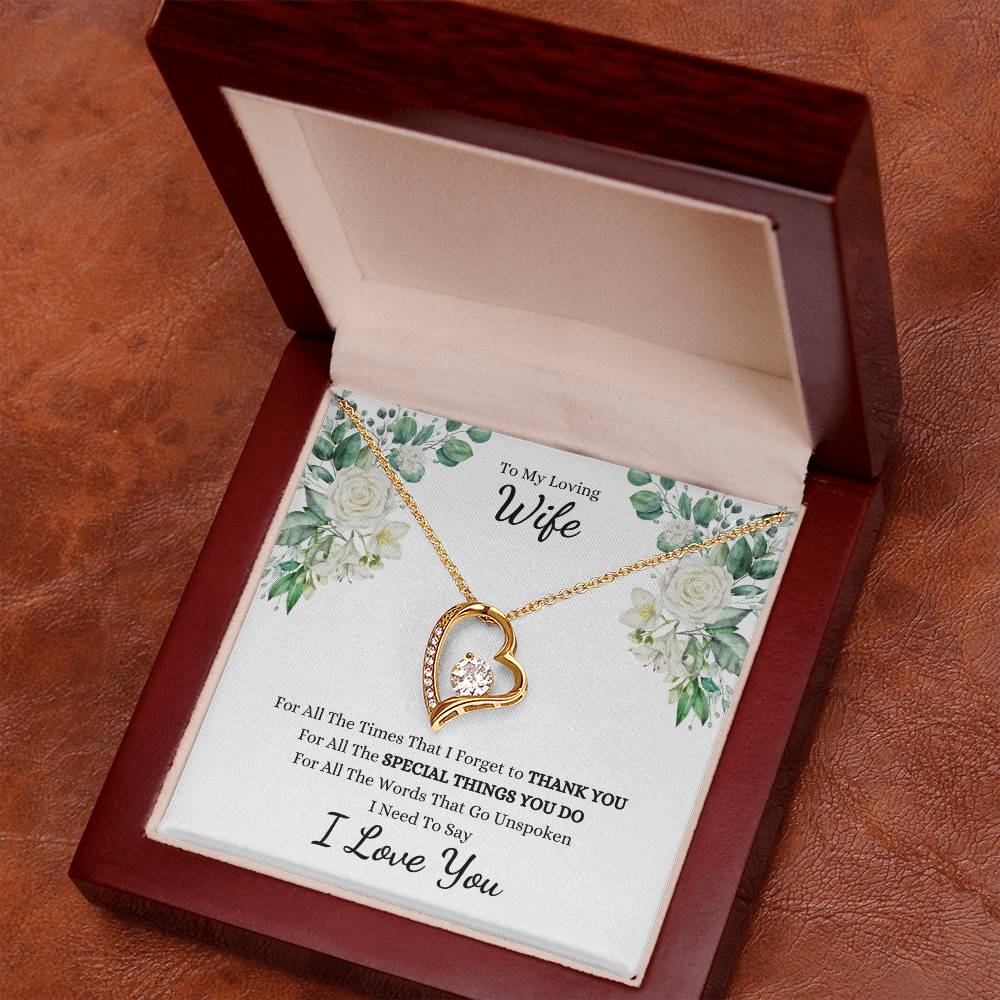To My Loving Wife, For All The Times That I Forget to THANK YOU, I Need to Say I LOVE YOU | White Roses - Get Deerty
