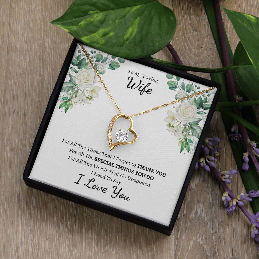 To My Loving Wife, For All The Times That I Forget to THANK YOU, I Need to Say I LOVE YOU | White Roses - Get Deerty