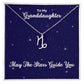 To My Granddaughter May The Stars Guide You, Zodiac Necklace - Select Zodiac Symbol - Get Deerty