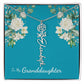 To My Granddaughter Personalized Birth Flower Necklace - Customize with Birth Month Flower and Name - Teal with White Roses - Get Deerty