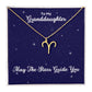 To My Granddaughter May The Stars Guide You, Zodiac Necklace - Select Zodiac Symbol - Get Deerty