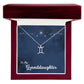 To My Granddaughter Zodiac Necklace, Select Zodiac Symbol - Starry Night - Get Deerty