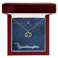 To My Granddaughter Zodiac Necklace, Select Zodiac Symbol - Starry Night - Get Deerty