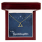 To My Granddaughter Zodiac Necklace, Select Zodiac Symbol - Starry Night - Get Deerty