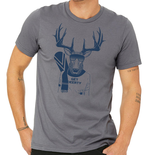 Get Deerty Snow Boarder Unisex T-Shirt - Get Deerty