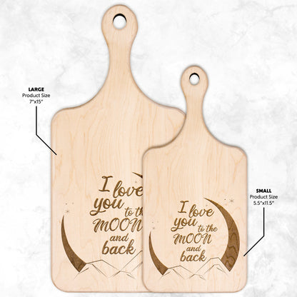 I Love You to the Moon Scene and Back Cutting Board - Get Deerty