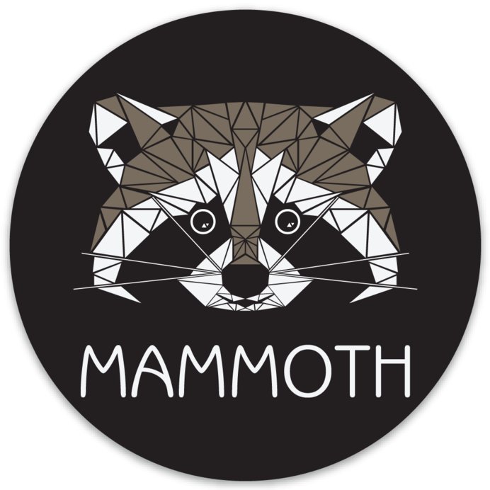 Mammoth Geo Raccoon Outdoor Decal - Get Deerty