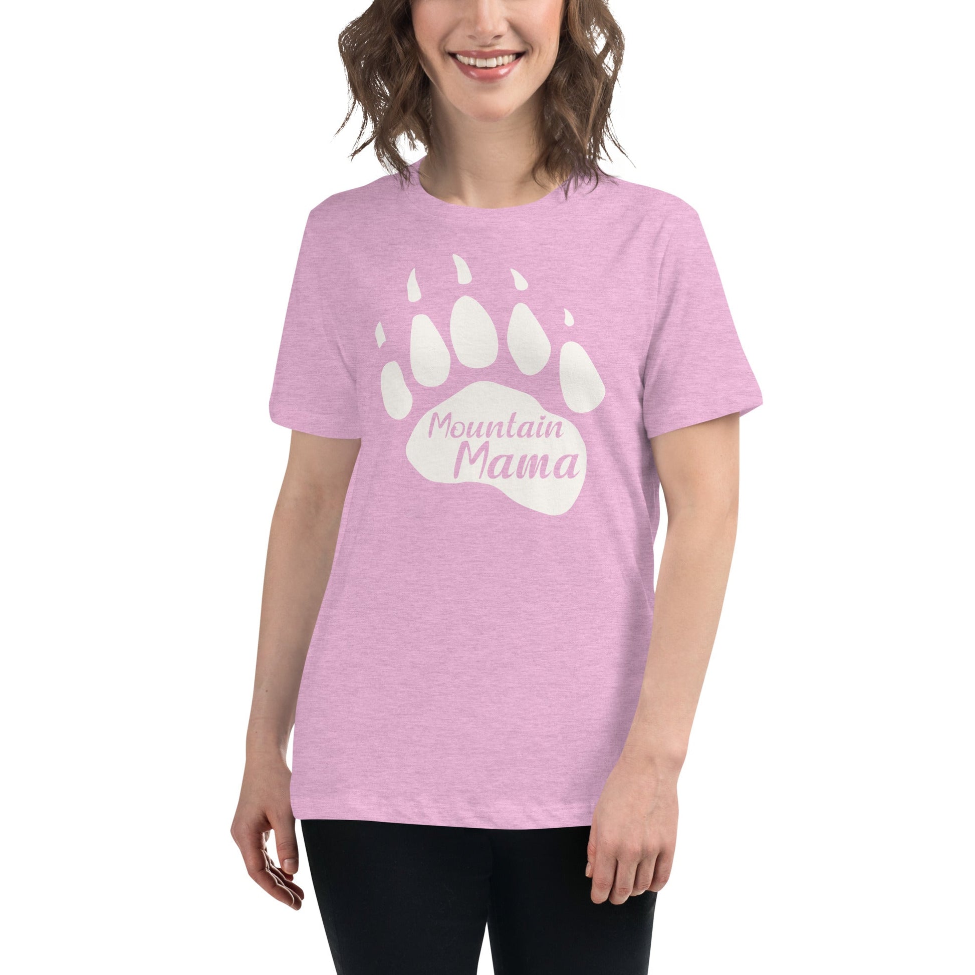 Mountain Mama Bear Paw Women's Relaxed T-Shirt - Get Deerty