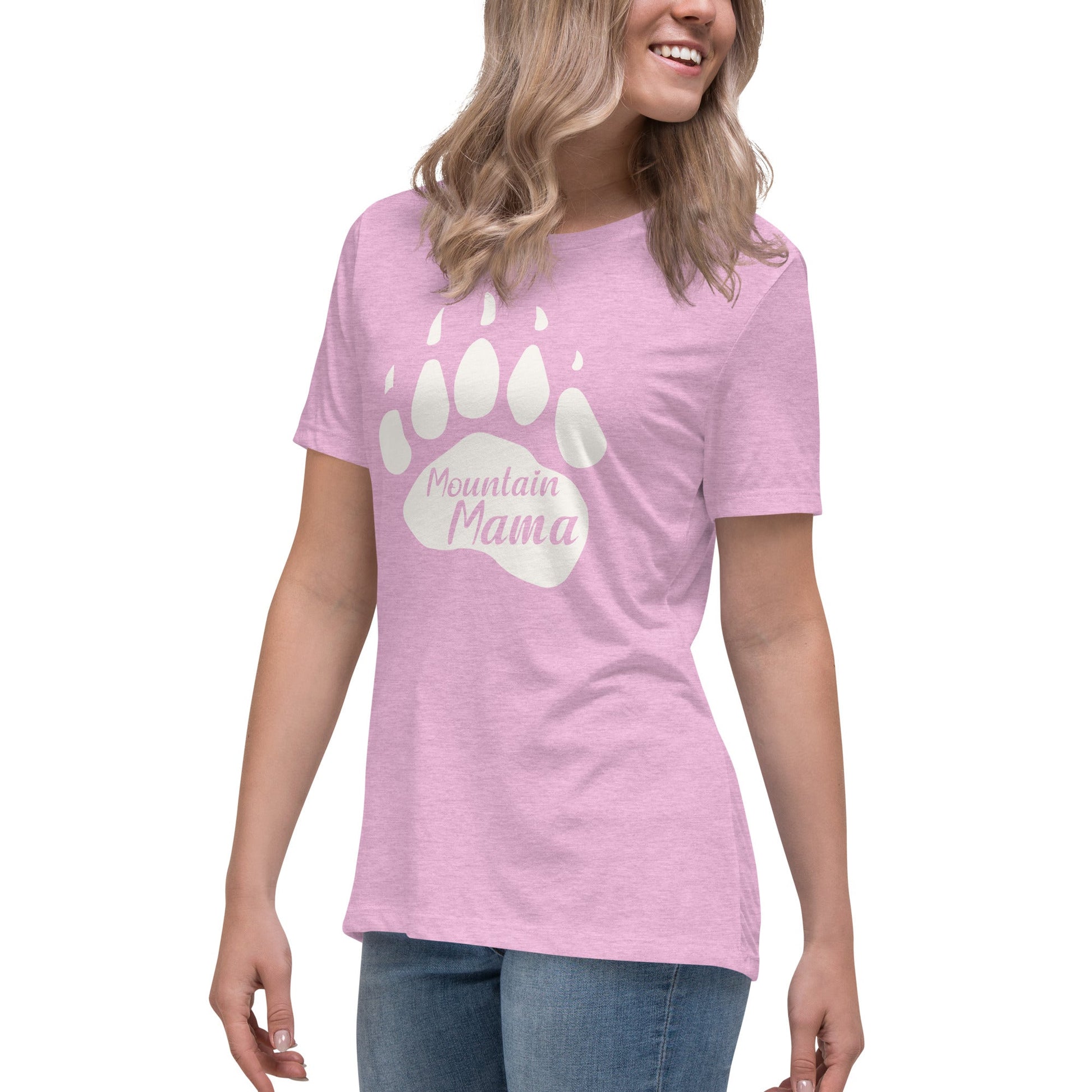 Mountain Mama Bear Paw Women's Relaxed T-Shirt - Get Deerty