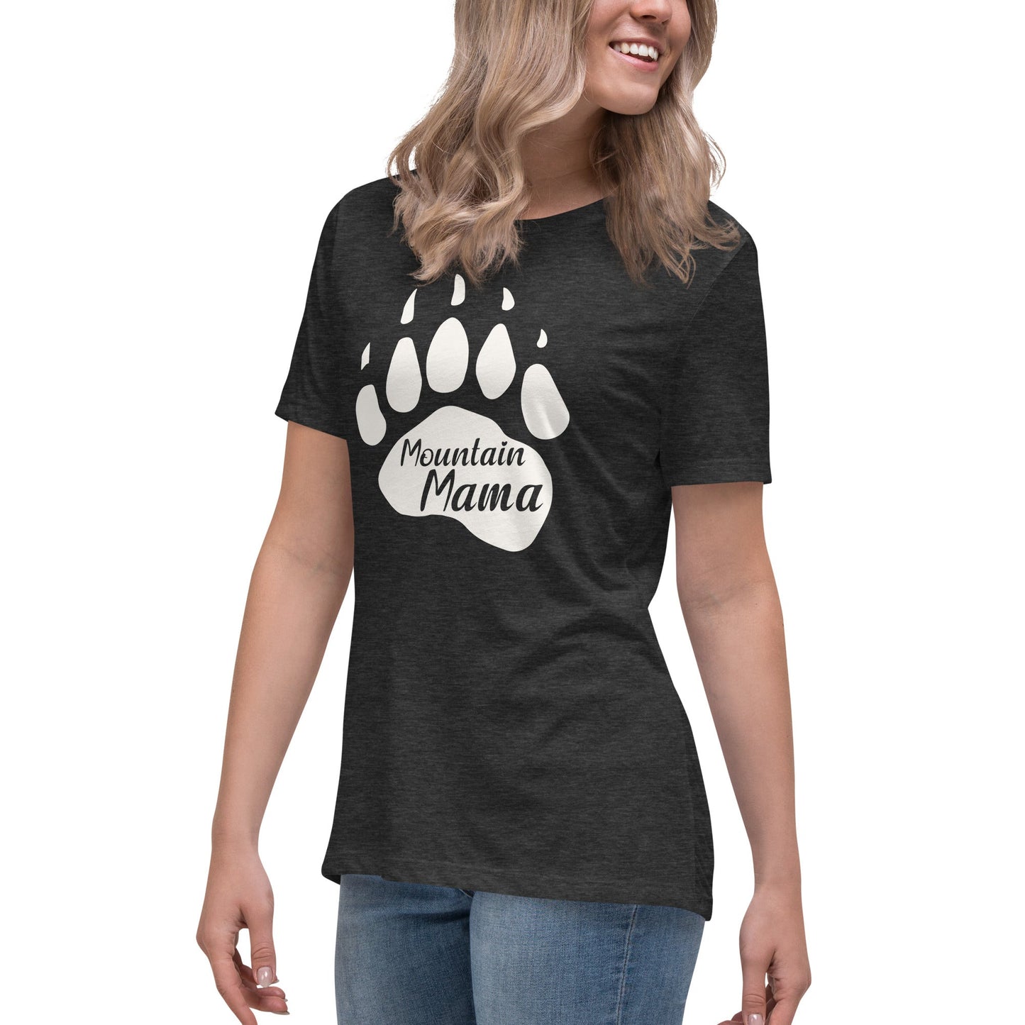 Mountain Mama Bear Paw Women's Relaxed T-Shirt - Get Deerty