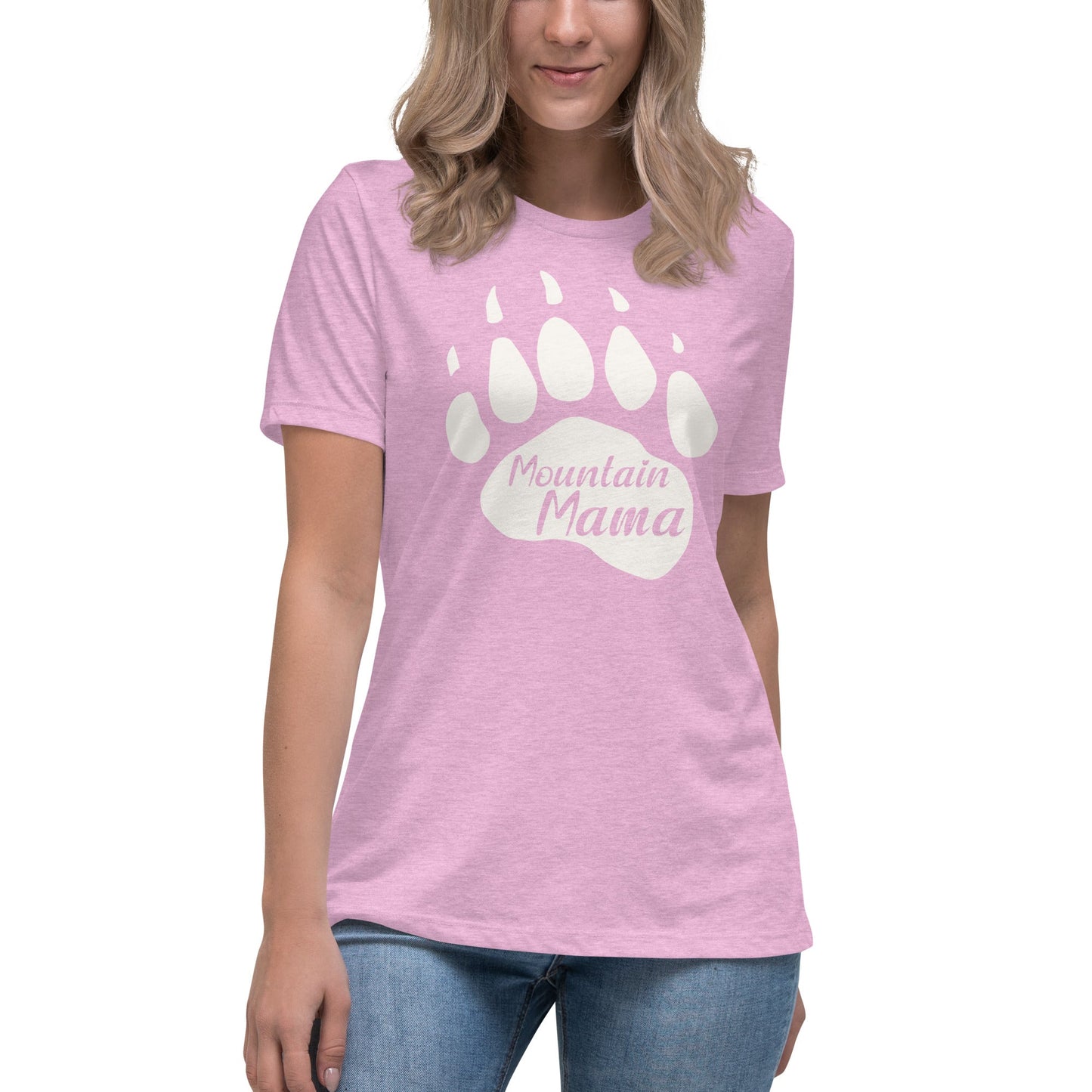 Mountain Mama Bear Paw Women's Relaxed T-Shirt - Get Deerty