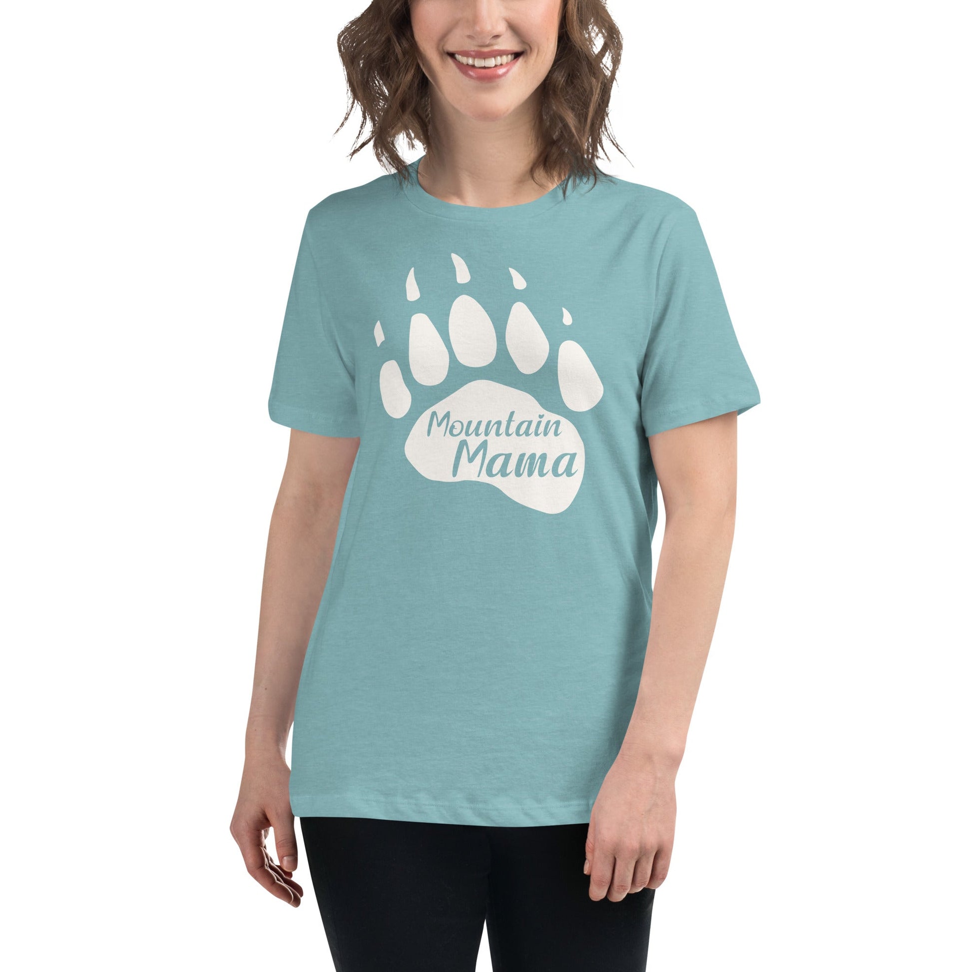 Mountain Mama Bear Paw Women's Relaxed T-Shirt - Get Deerty