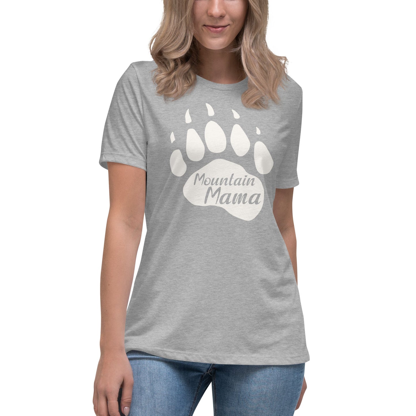 Mountain Mama Bear Paw Women's Relaxed T-Shirt - Get Deerty