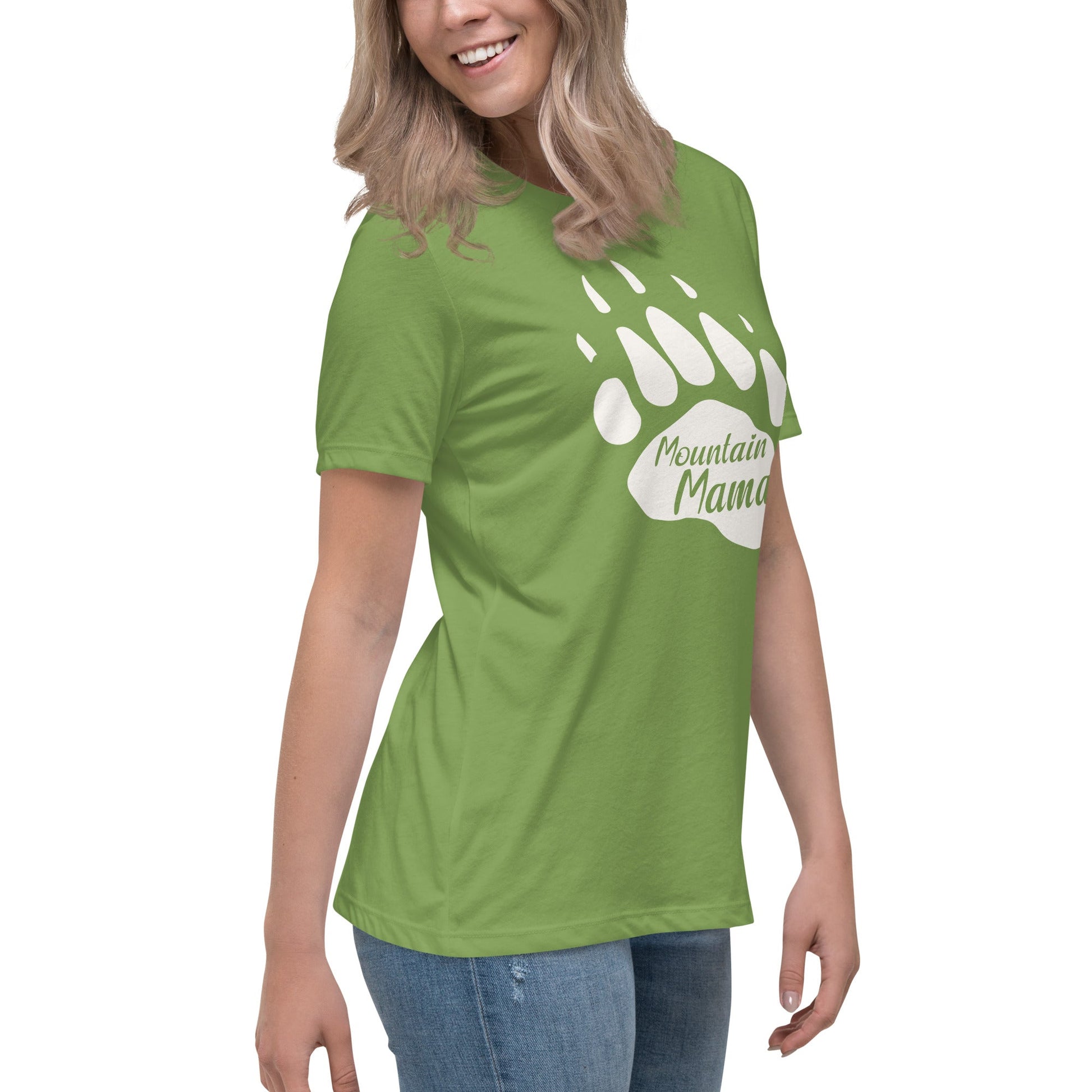 Mountain Mama Bear Paw Women's Relaxed T-Shirt - Get Deerty