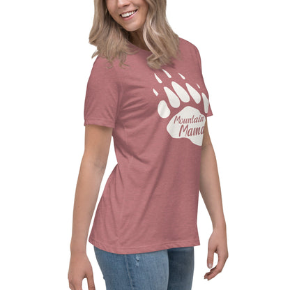 Mountain Mama Bear Paw Women's Relaxed T-Shirt - Get Deerty