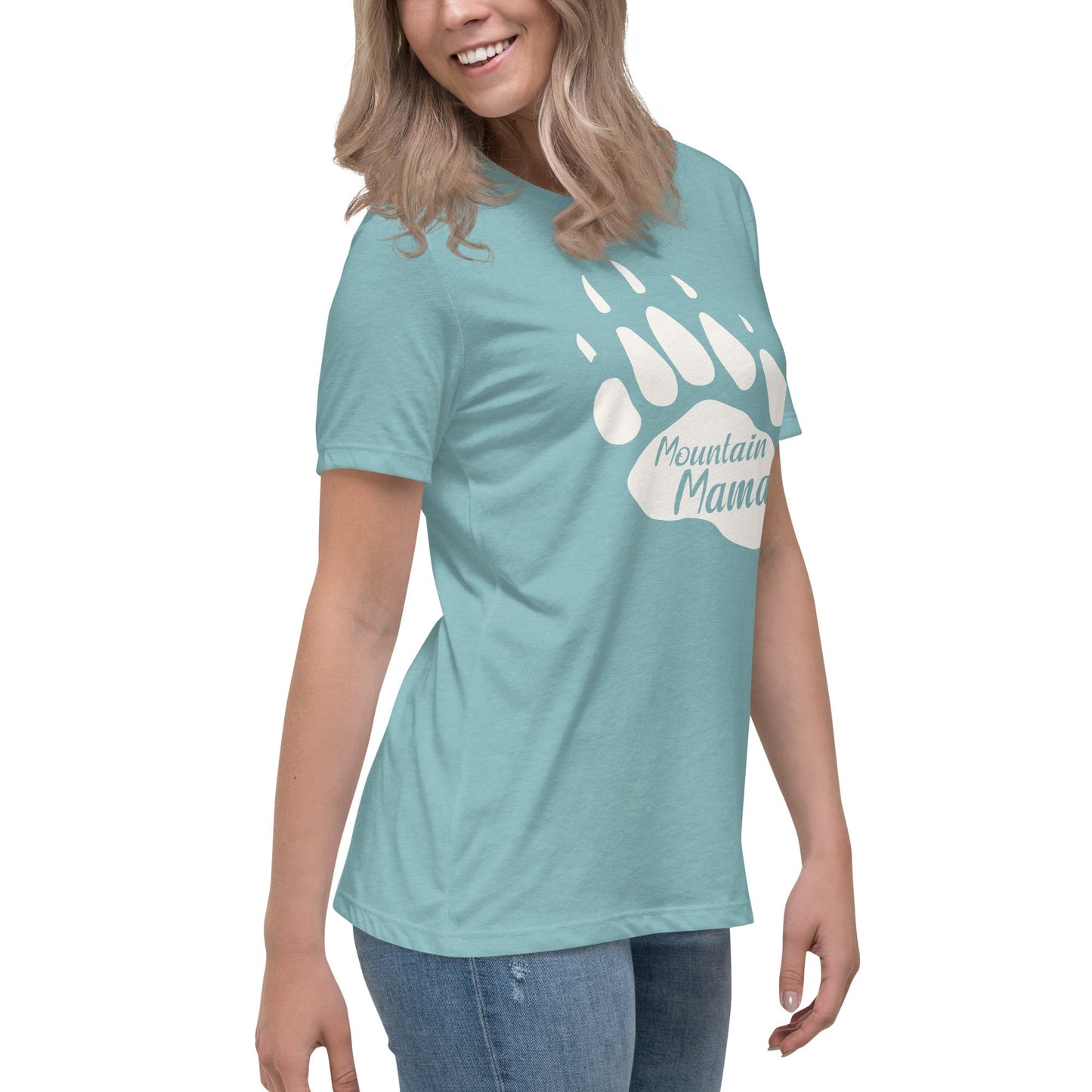 Mountain Mama Bear Paw Women's Relaxed T-Shirt - Get Deerty