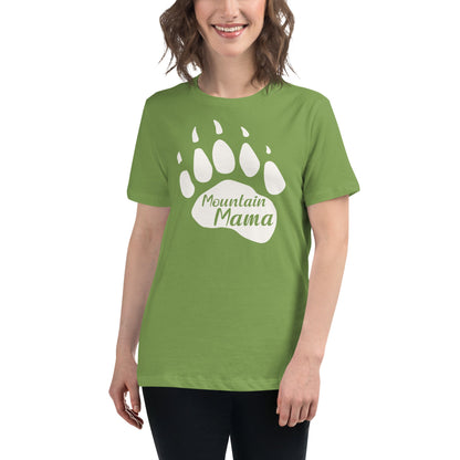 Mountain Mama Bear Paw Women's Relaxed T-Shirt - Get Deerty