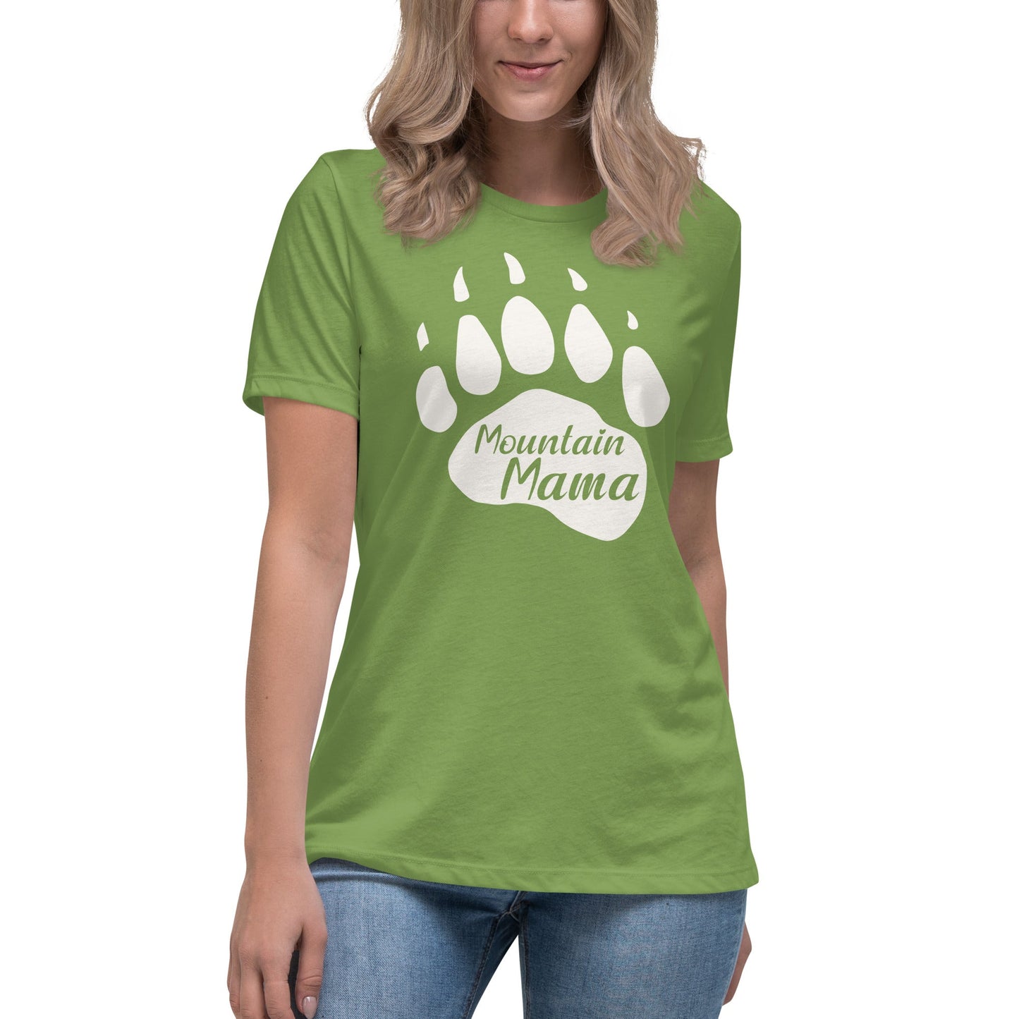 Mountain Mama Bear Paw Women's Relaxed T-Shirt - Get Deerty