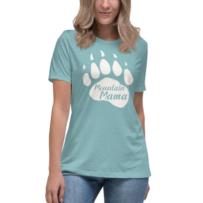 Mountain Mama Bear Paw Women's Relaxed T-Shirt - Get Deerty