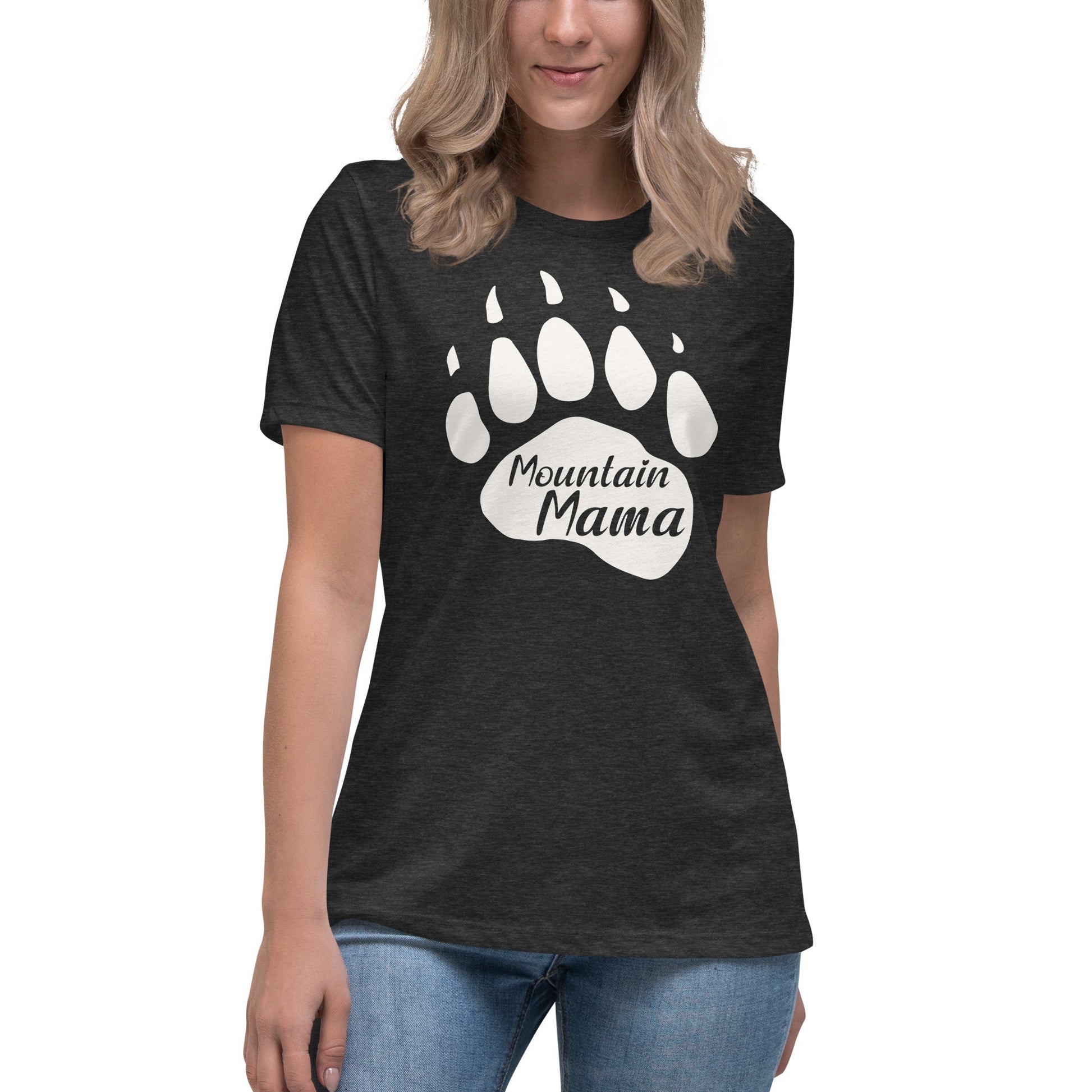 Mountain Mama Bear Paw Women's Relaxed T-Shirt - Get Deerty