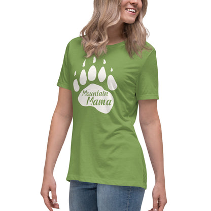 Mountain Mama Bear Paw Women's Relaxed T-Shirt - Get Deerty