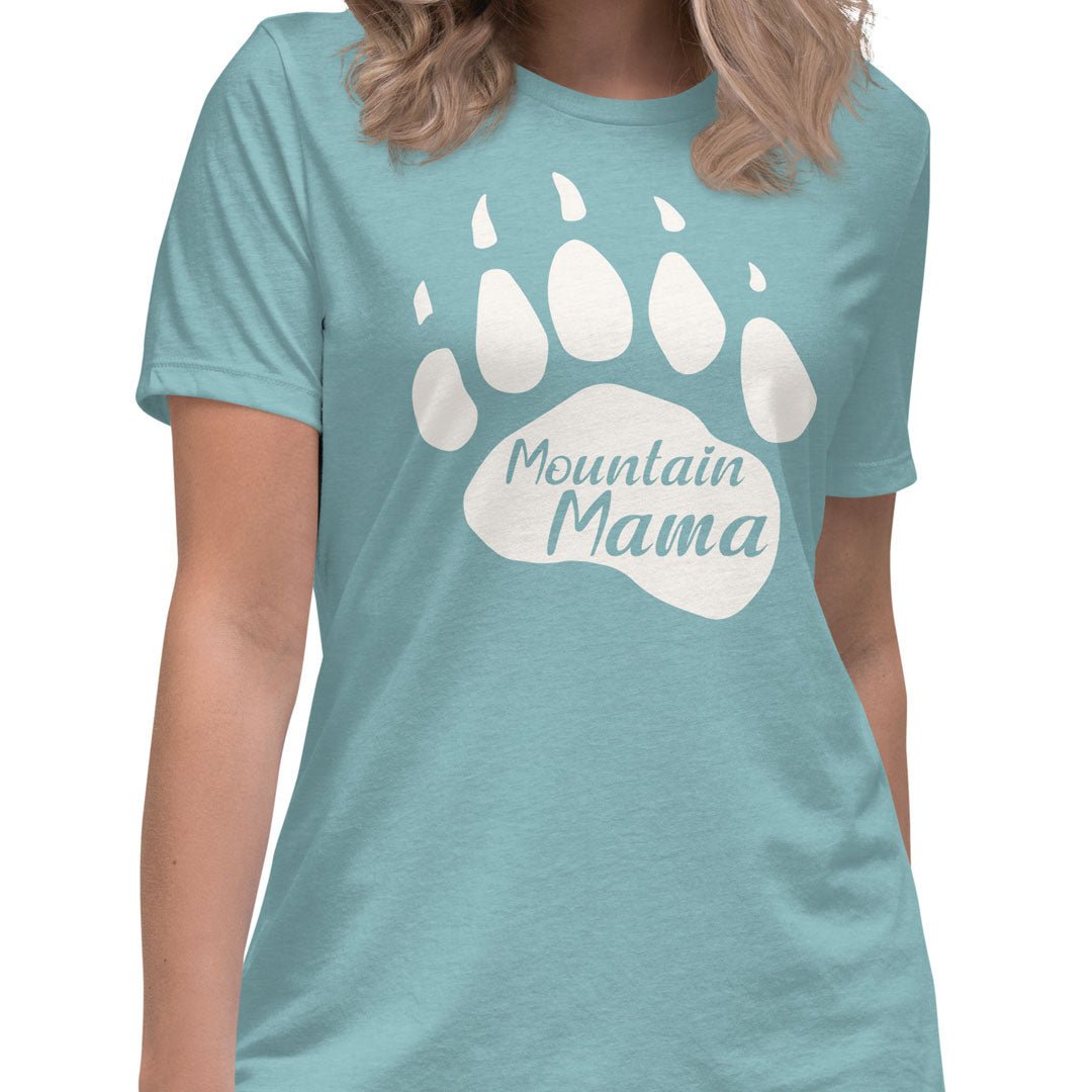 Mountain Mama Bear Paw Women's Relaxed T-Shirt - Get Deerty