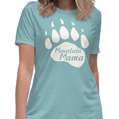 Mountain Mama Bear Paw Women's Relaxed T-Shirt - Get Deerty