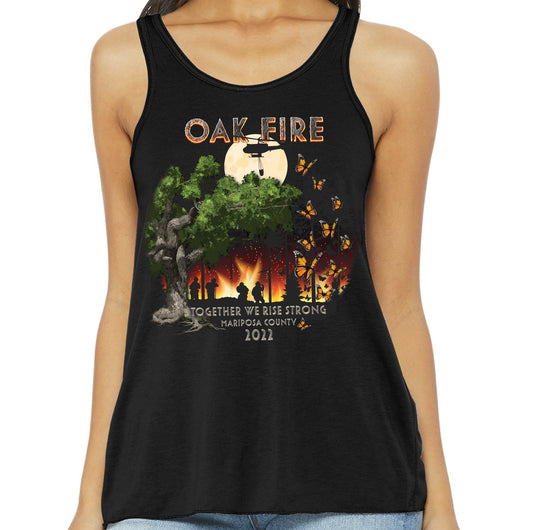 Oak Fire Fundraiser - Ladies Racer Back Tank - Get Deerty
