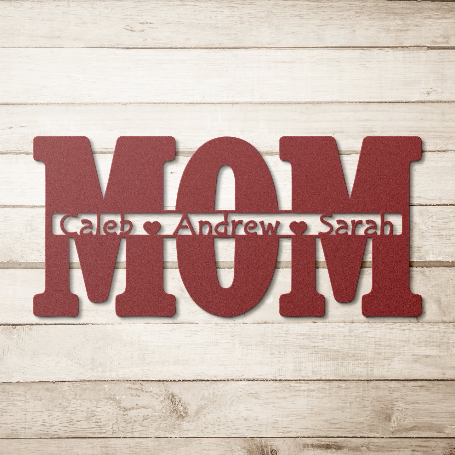 Personalized Mom - Die-Cut Metal Sign - Get Deerty