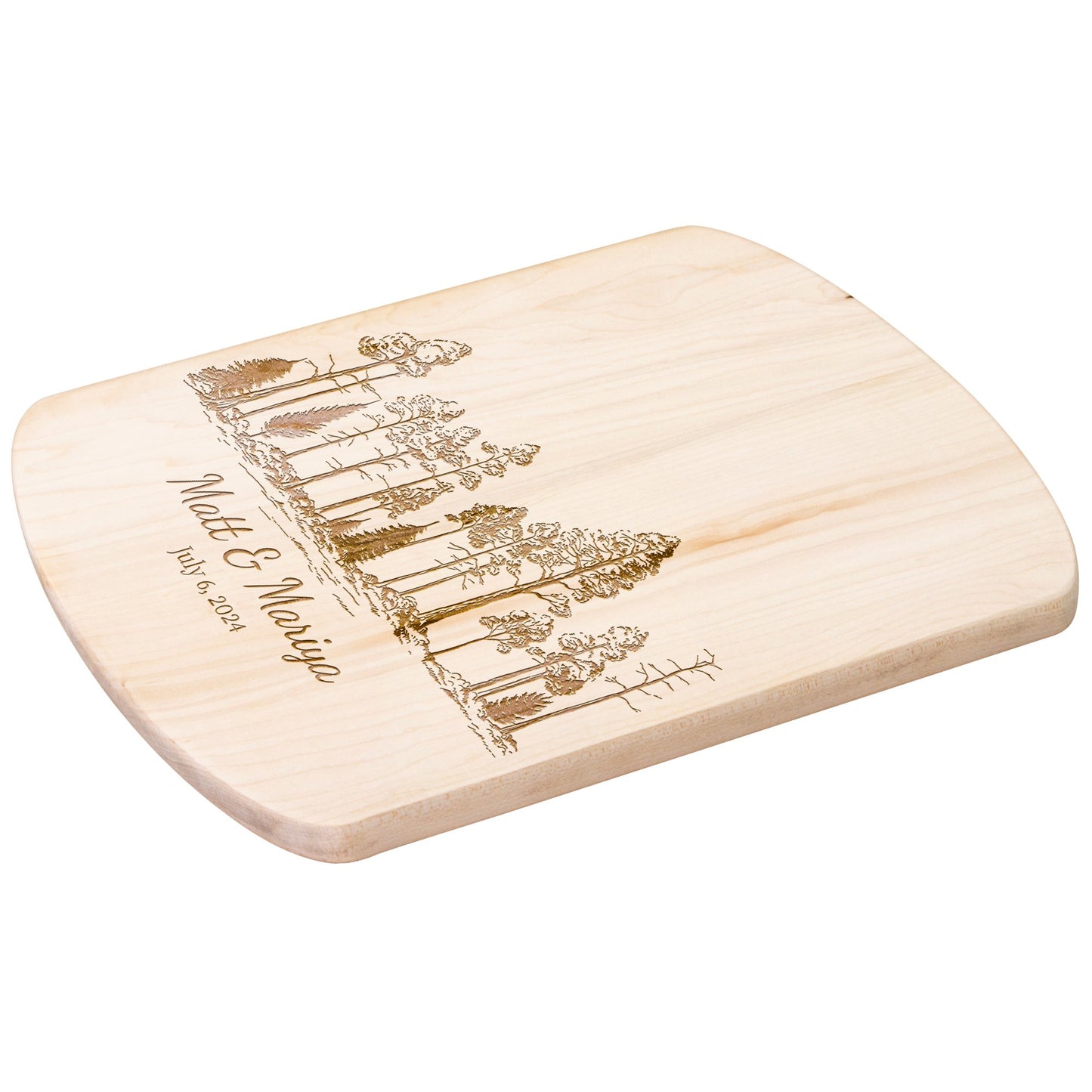 Redwood Forest Personalized Hardwood Cutting Board - Get Deerty