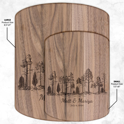 Redwood Forest Personalized Hardwood Cutting Board - Get Deerty